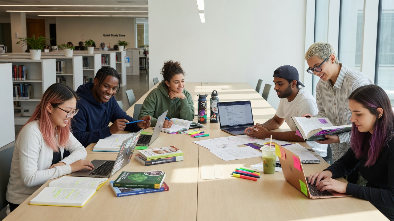 Student organizing a digital planner on a laptop
